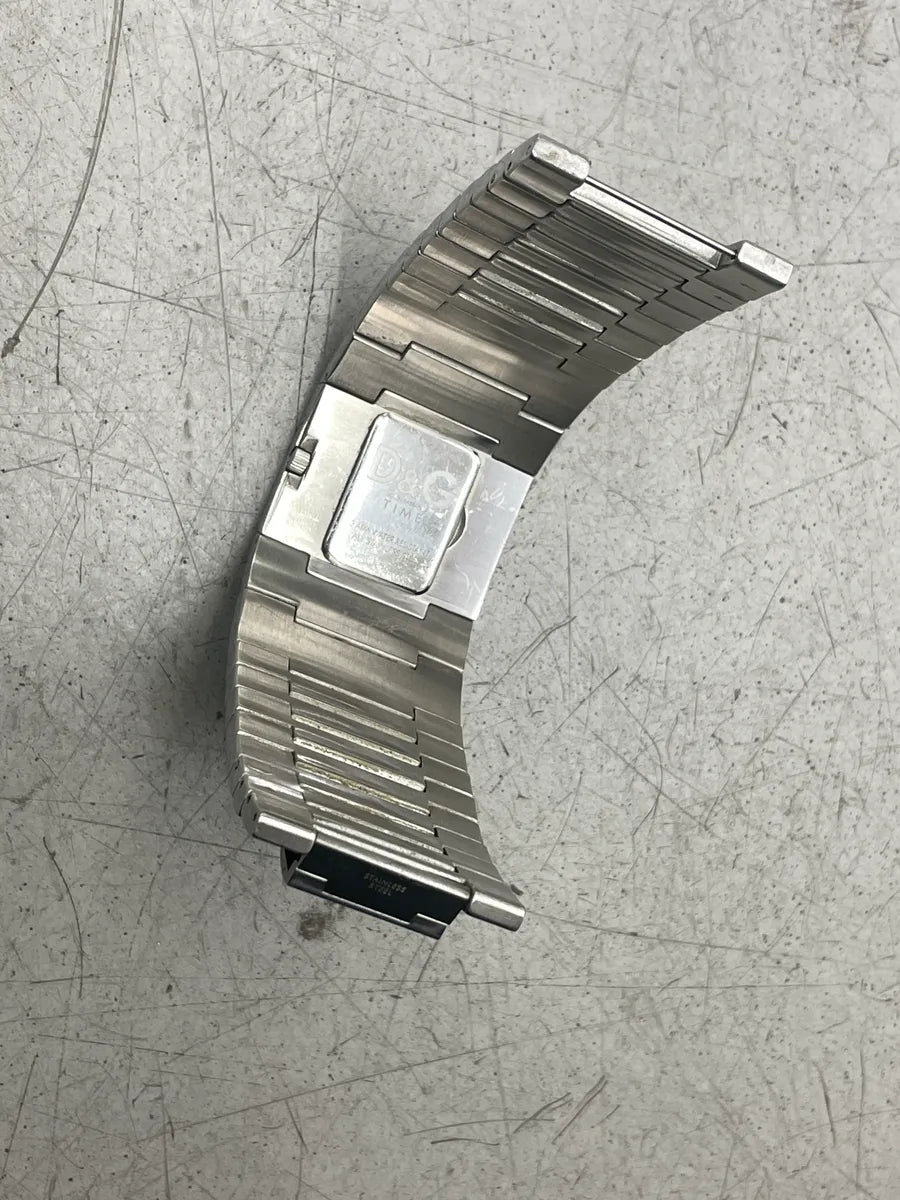 2000s Dolce & Gabbana Silver Stainless Steel Pavé Crystal Geometric Bracelet Watch CJgAhscN 7