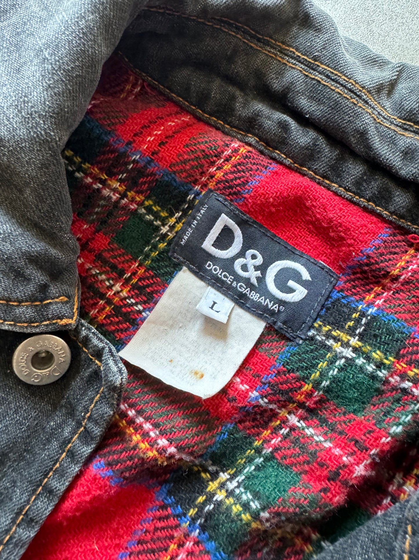 AW2003 Dolce & Gabbana Grey Denim Jacket (S) - 7