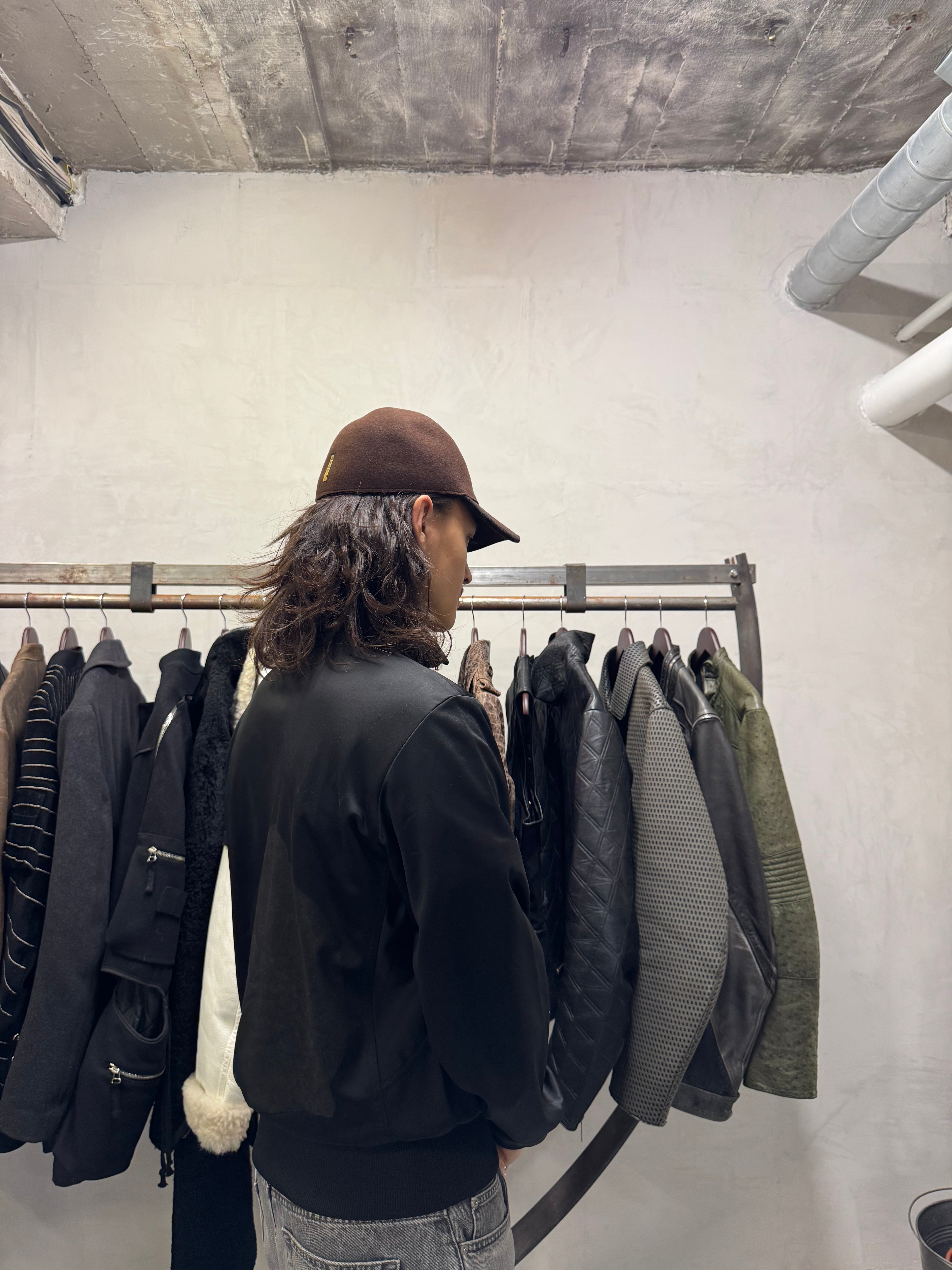 1990s Armani Brown Wool Signature Cap (OS) - 8