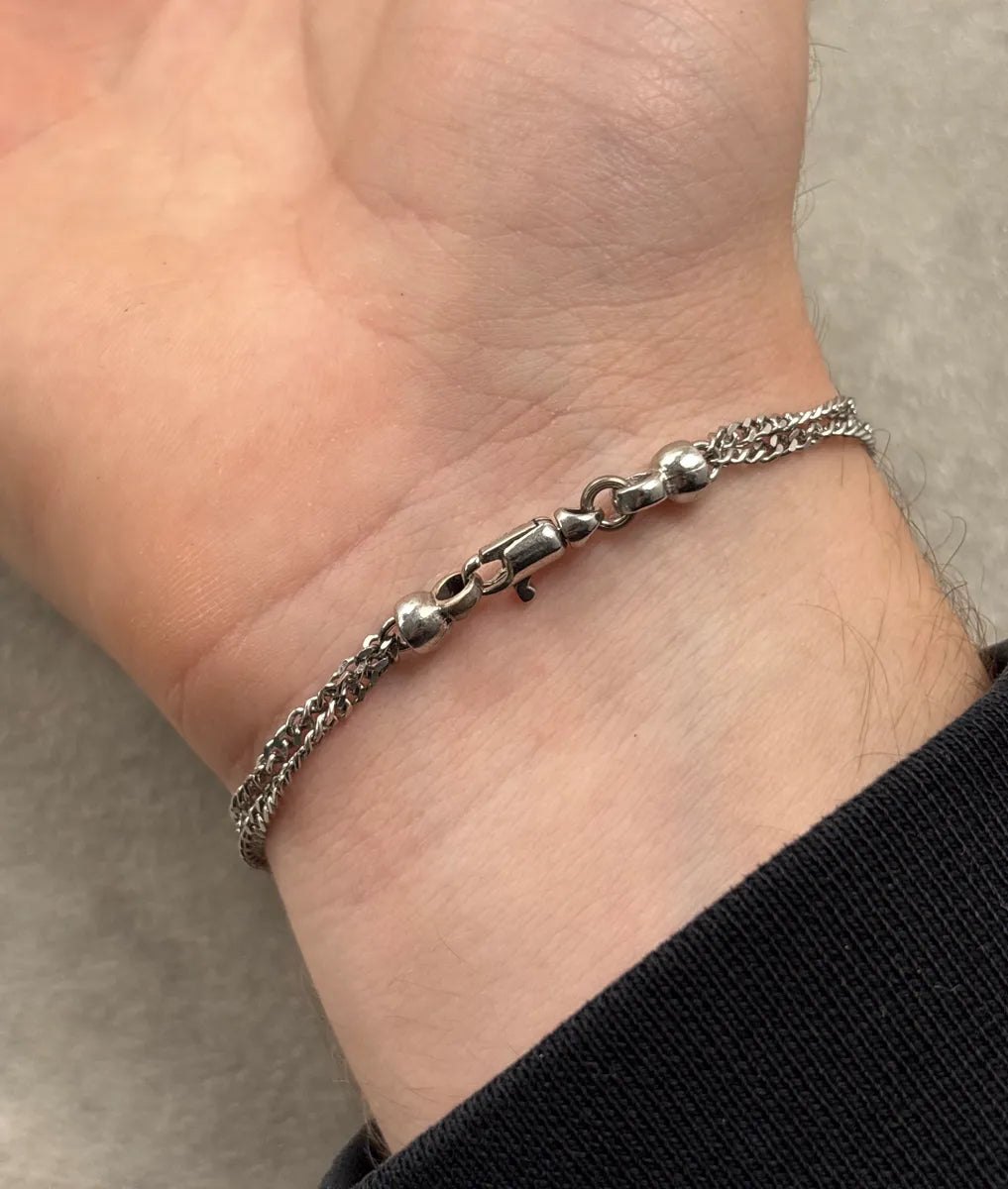 Paciotti Silver-Tone Sword Medallion Logo Engraved Bracelet CRzeiHwZ 2