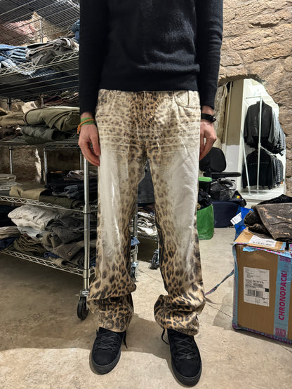 AW2000 Roberto Cavalli Leopard Relaxed Cozy Pants (L/XL) - 2