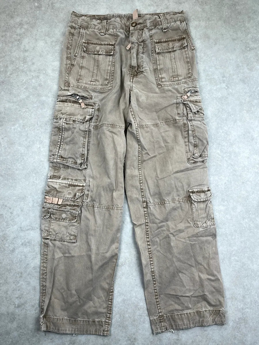 AW2006 Dolce & Gabbana Taupe Beige Multi-Pockets Cargo Pants CSbiXQHy 3
