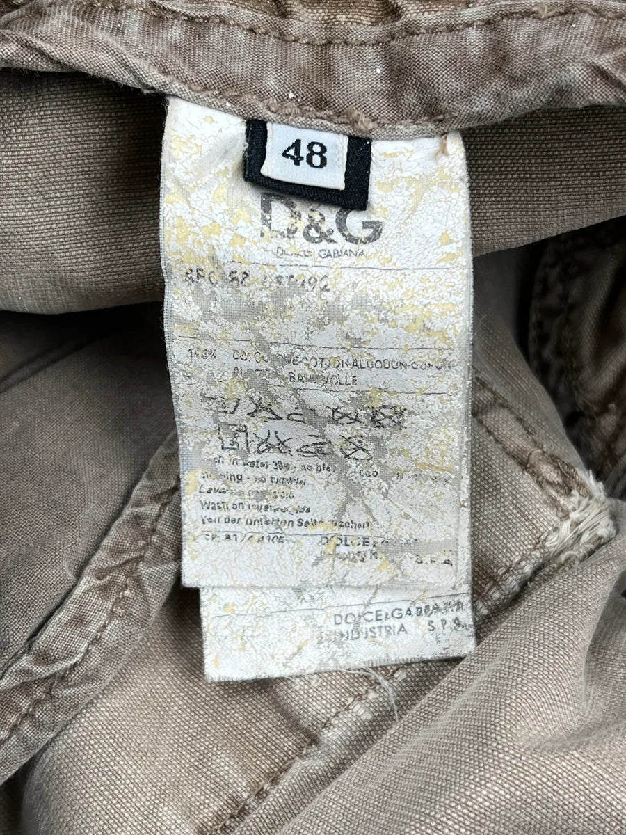 AW2006 Dolce & Gabbana Taupe Beige Multi-Pockets Cargo Pants CSbiXQHy 12