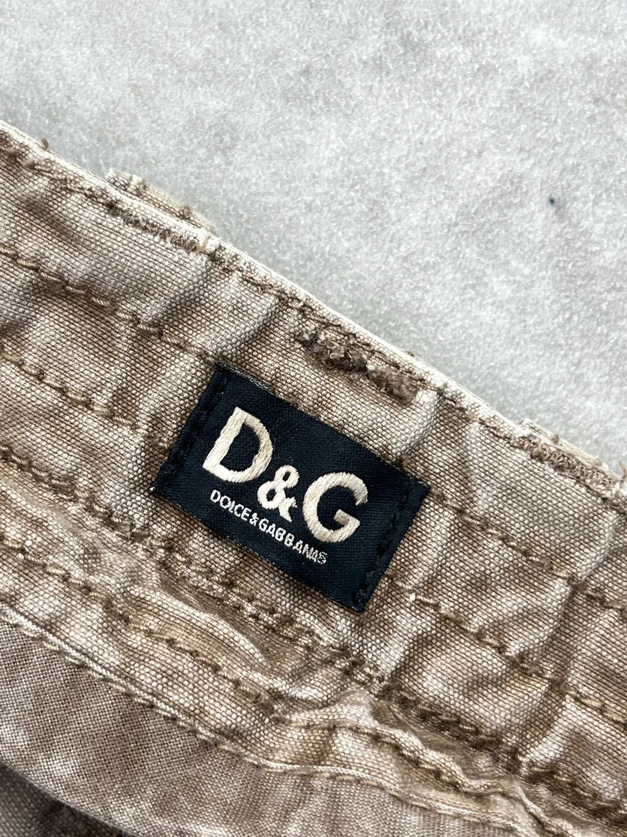 AW2006 Dolce & Gabbana Taupe Beige Multi-Pockets Cargo Pants CSbiXQHy 13