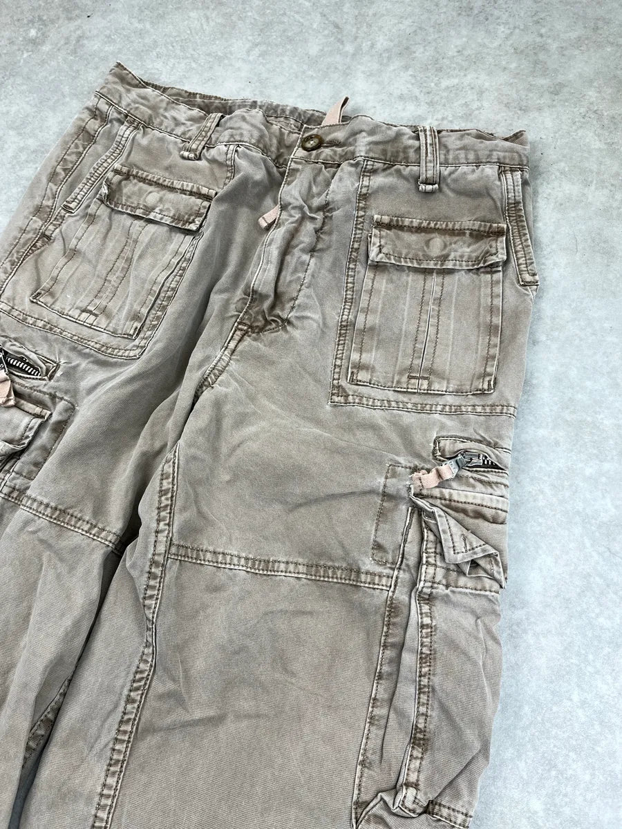 AW2006 Dolce & Gabbana Taupe Beige Multi-Pockets Cargo Pants CSbiXQHy 8