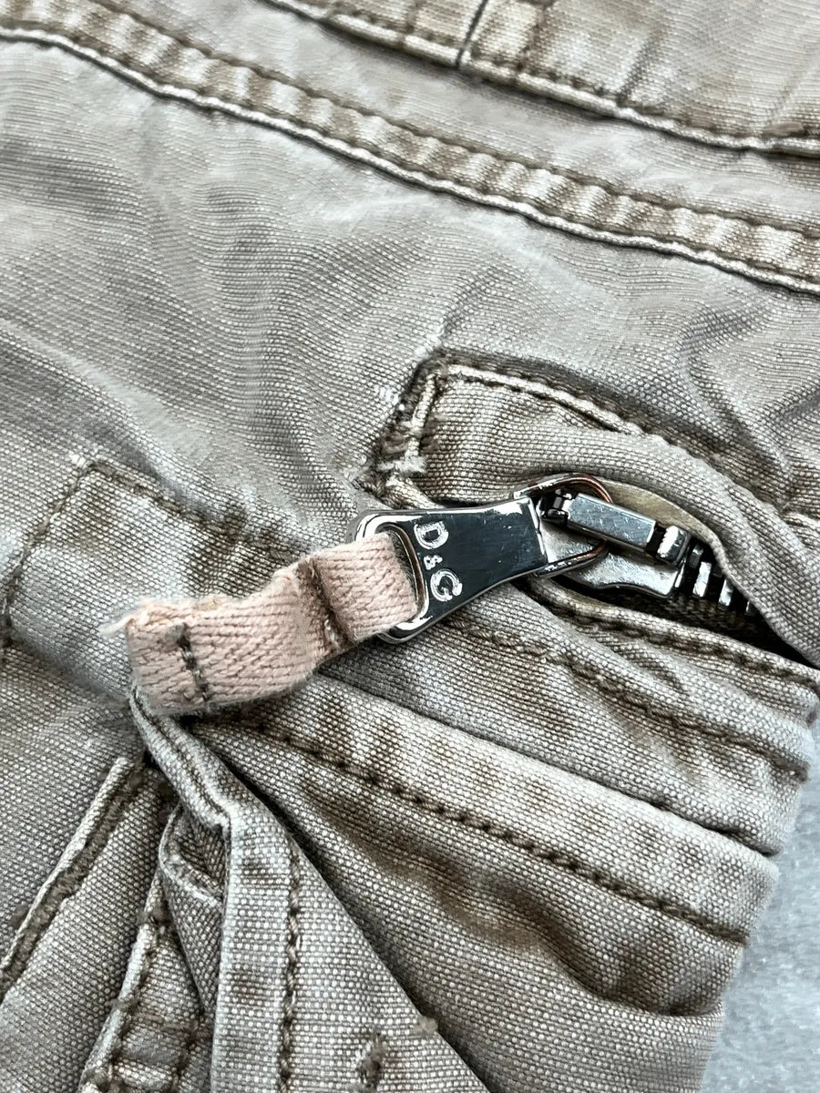 AW2006 Dolce & Gabbana Taupe Beige Multi-Pockets Cargo Pants CSbiXQHy 10