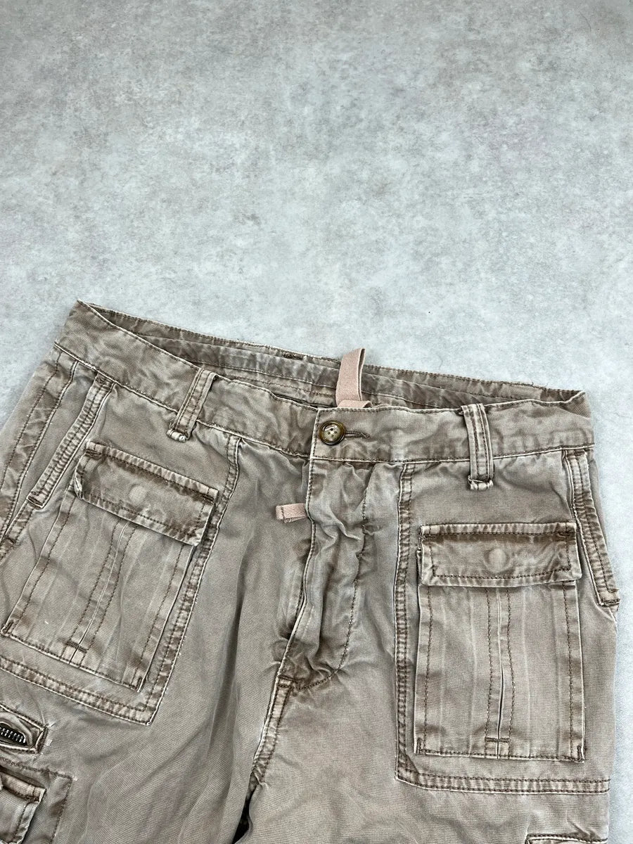 AW2006 Dolce & Gabbana Taupe Beige Multi-Pockets Cargo Pants CSbiXQHy 5