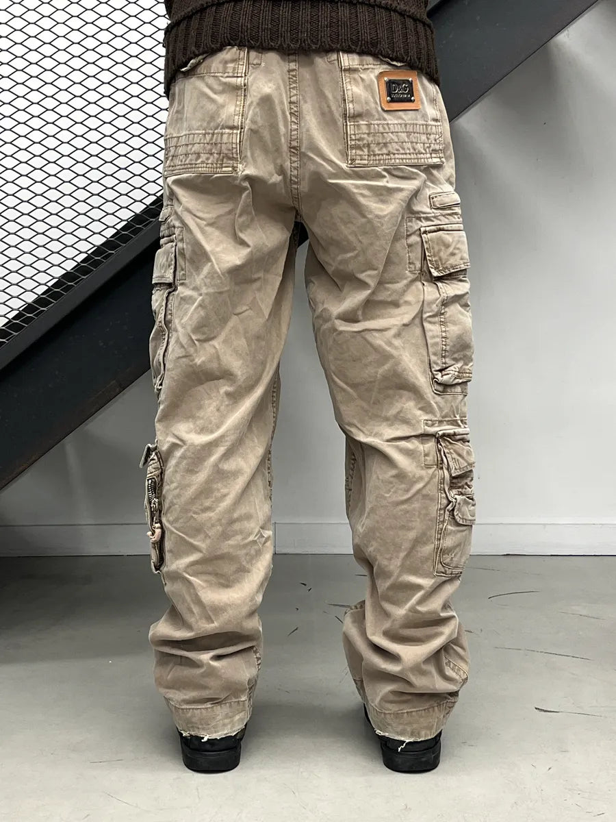 AW2006 Dolce & Gabbana Taupe Beige Multi-Pockets Cargo Pants CSbiXQHy 2