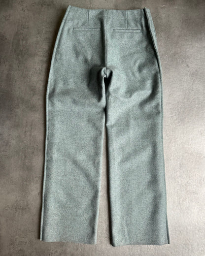 Acne Studios Wool Grey Modern Cozy Tailored Pants  (M) - 2