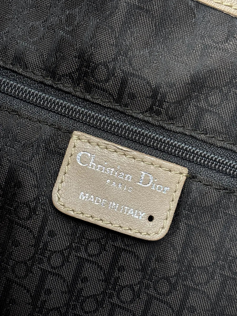 SS2007 Christian Dior Taupe Leather Stitched Logo Cannage Shoulder Bag by Galliano CUesbWPO 18