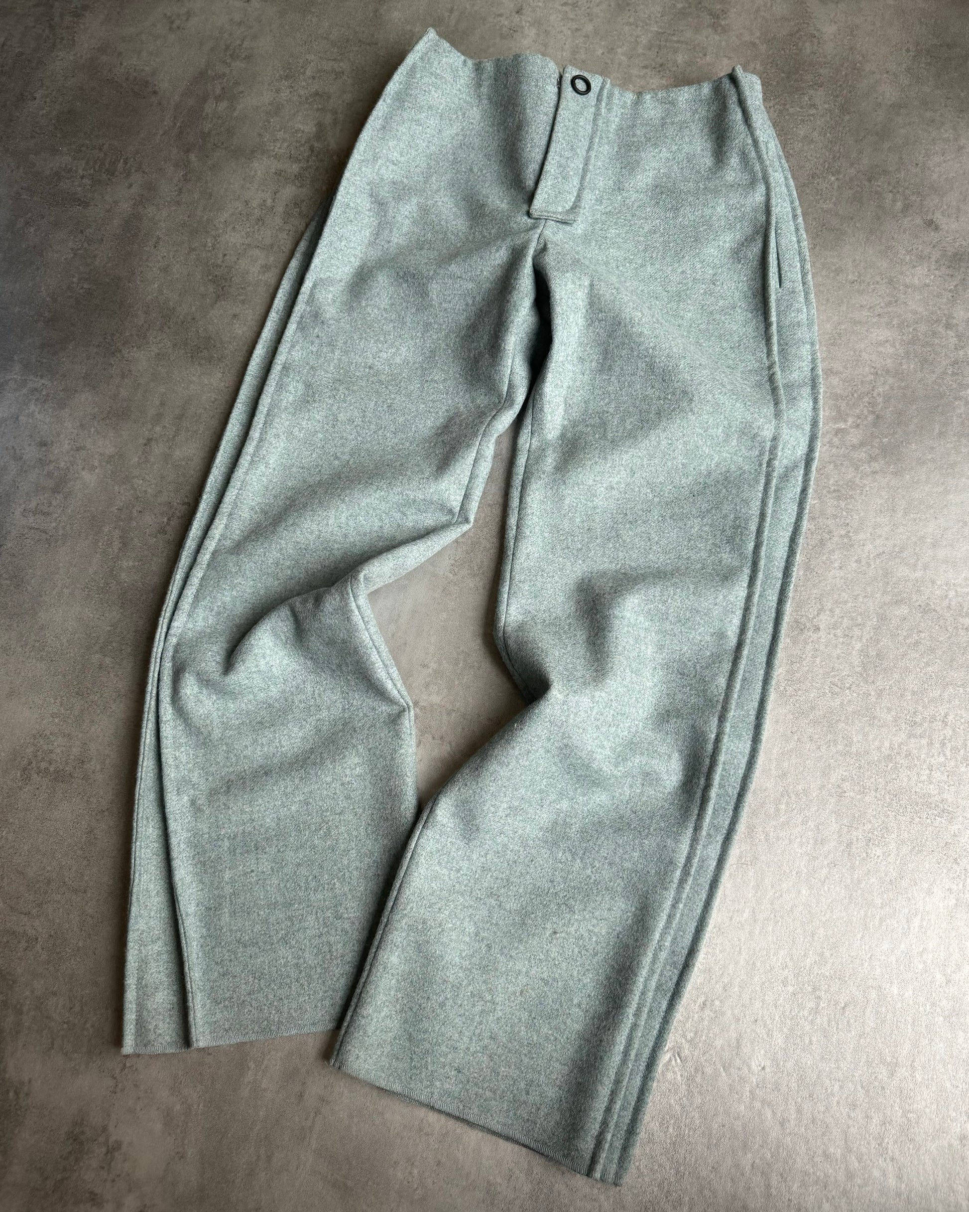 Acne Studios Wool Grey Modern Cozy Tailored Pants  (M) - 3