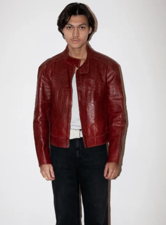 AW2000 Roberto Cavalli Crocodile Red Leather Jacket (M/L)