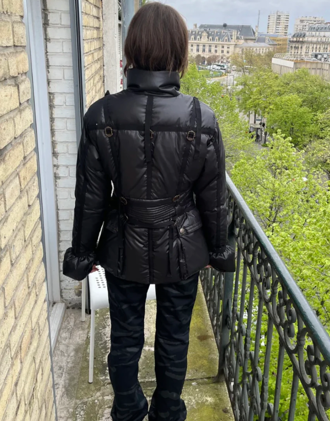 1990年代 ロベルト カヴァリ パラシュート ハーネス パファー ジャケット (M)