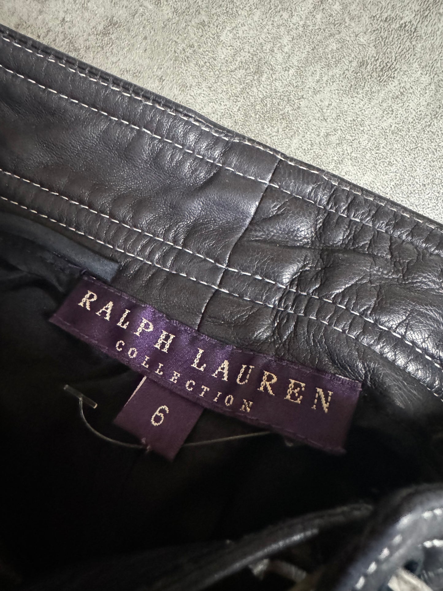 Ralph Lauren Collection Soft Cozy Leather Pants (XS/S) - 5