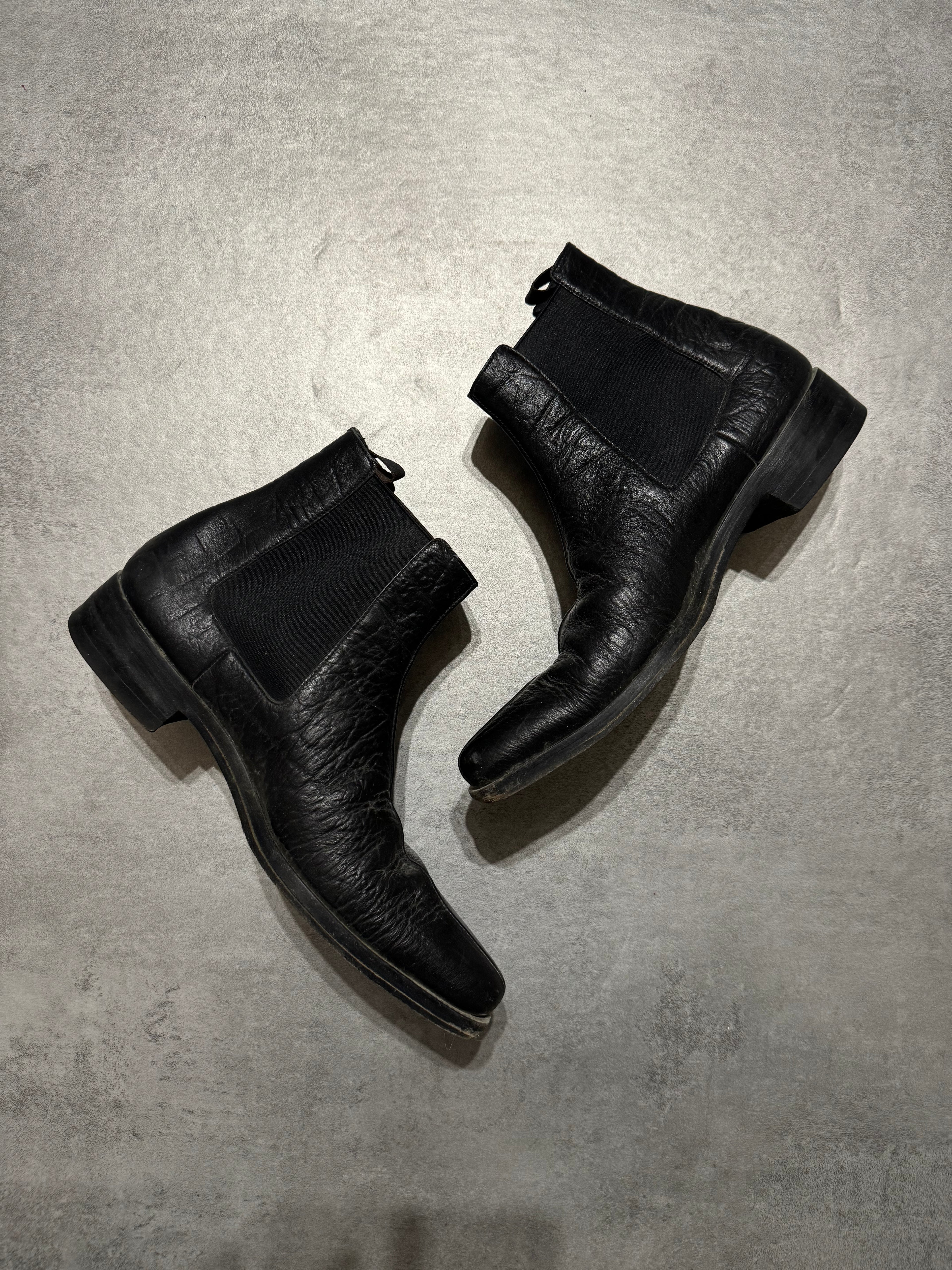2000s Prada Black Leather Premium Boots (44) - 2