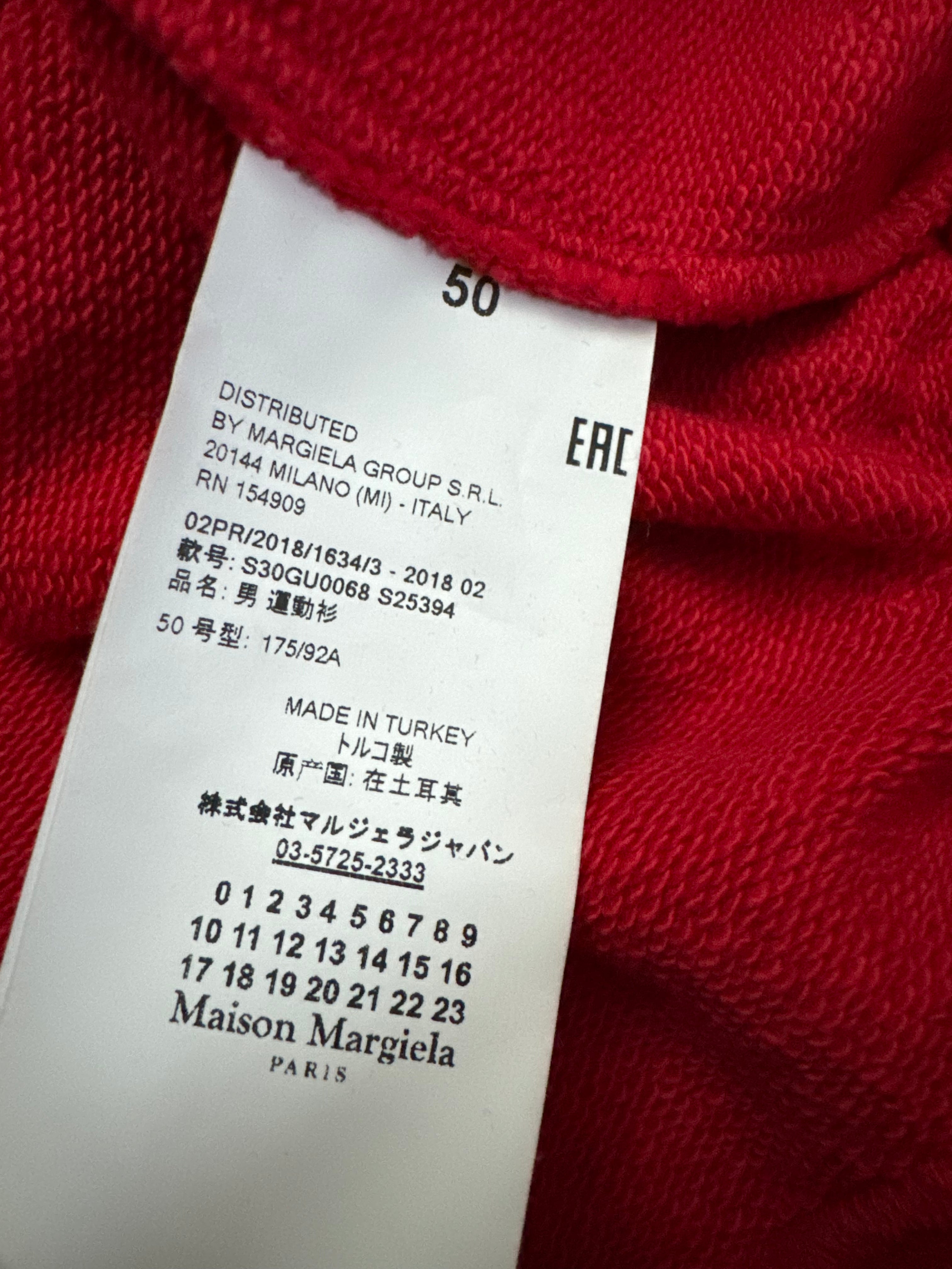 SS2018 Maison Margiela Red Signature Stereotype Hoodie  (M) - 6