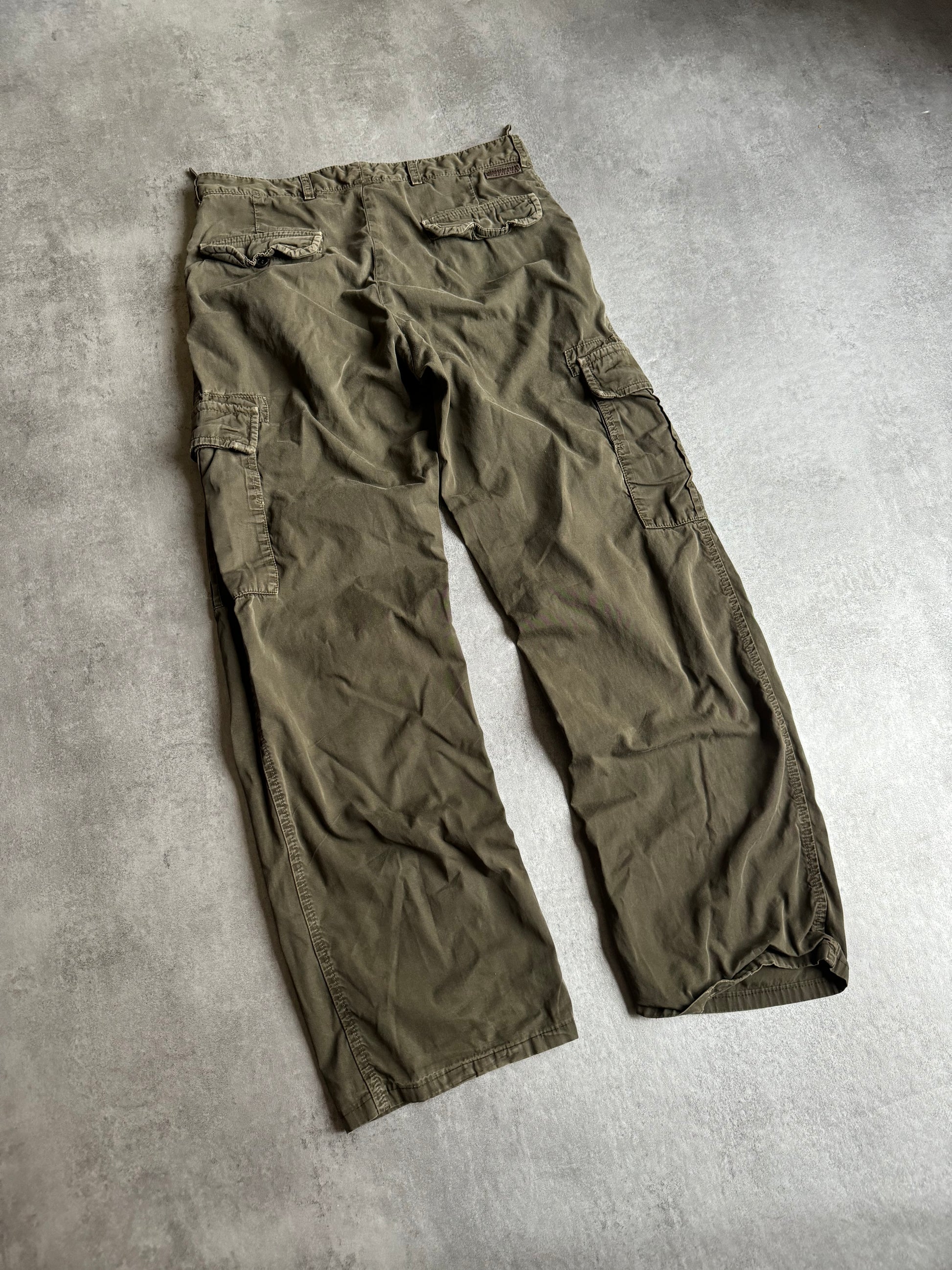 SS2007 Prada Sport Olive Military Cargo Pants  (S) - 5