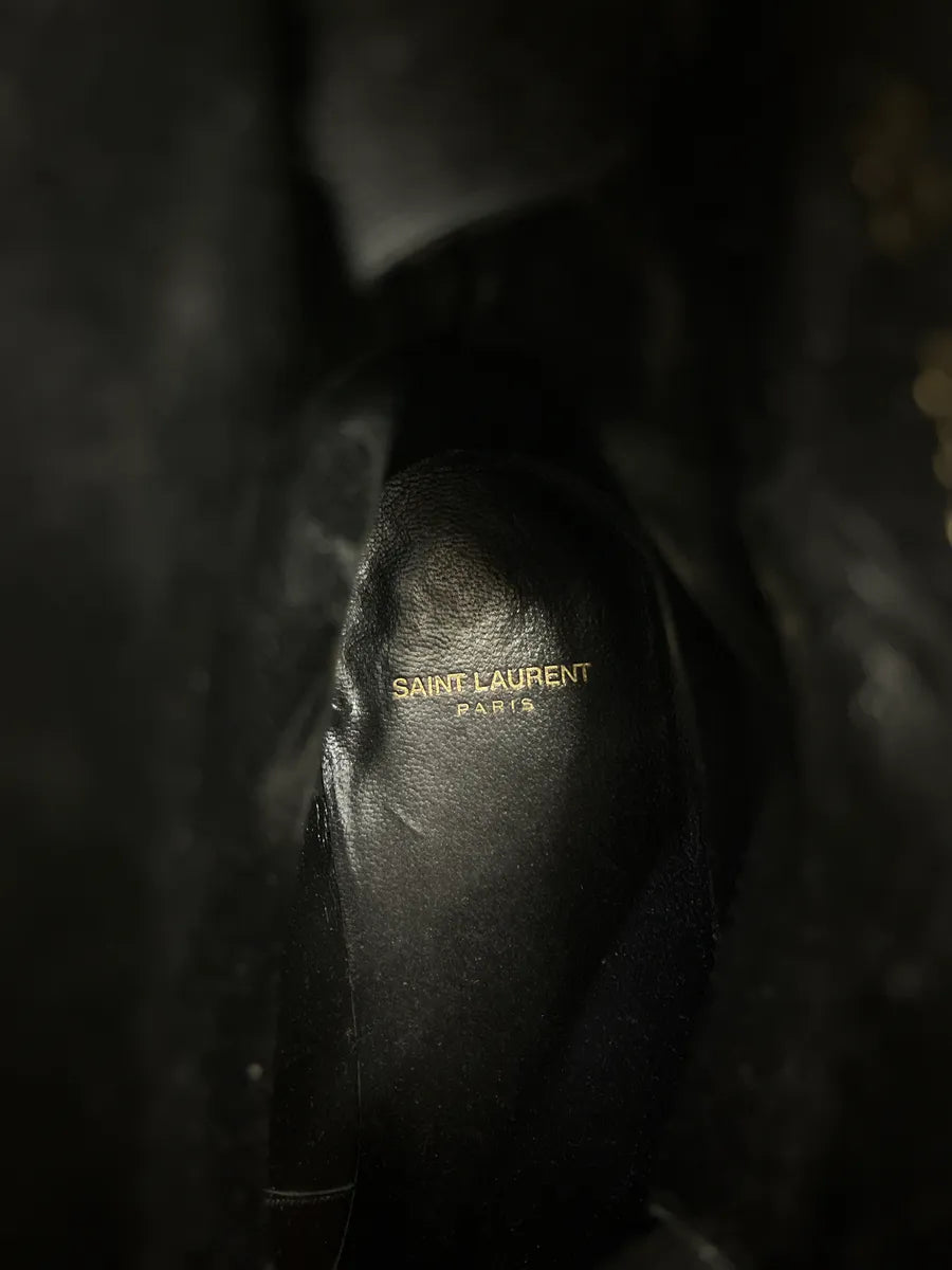 Saint Laurent Strap Grey Suede Ankle Boots CqHKgKEL 7