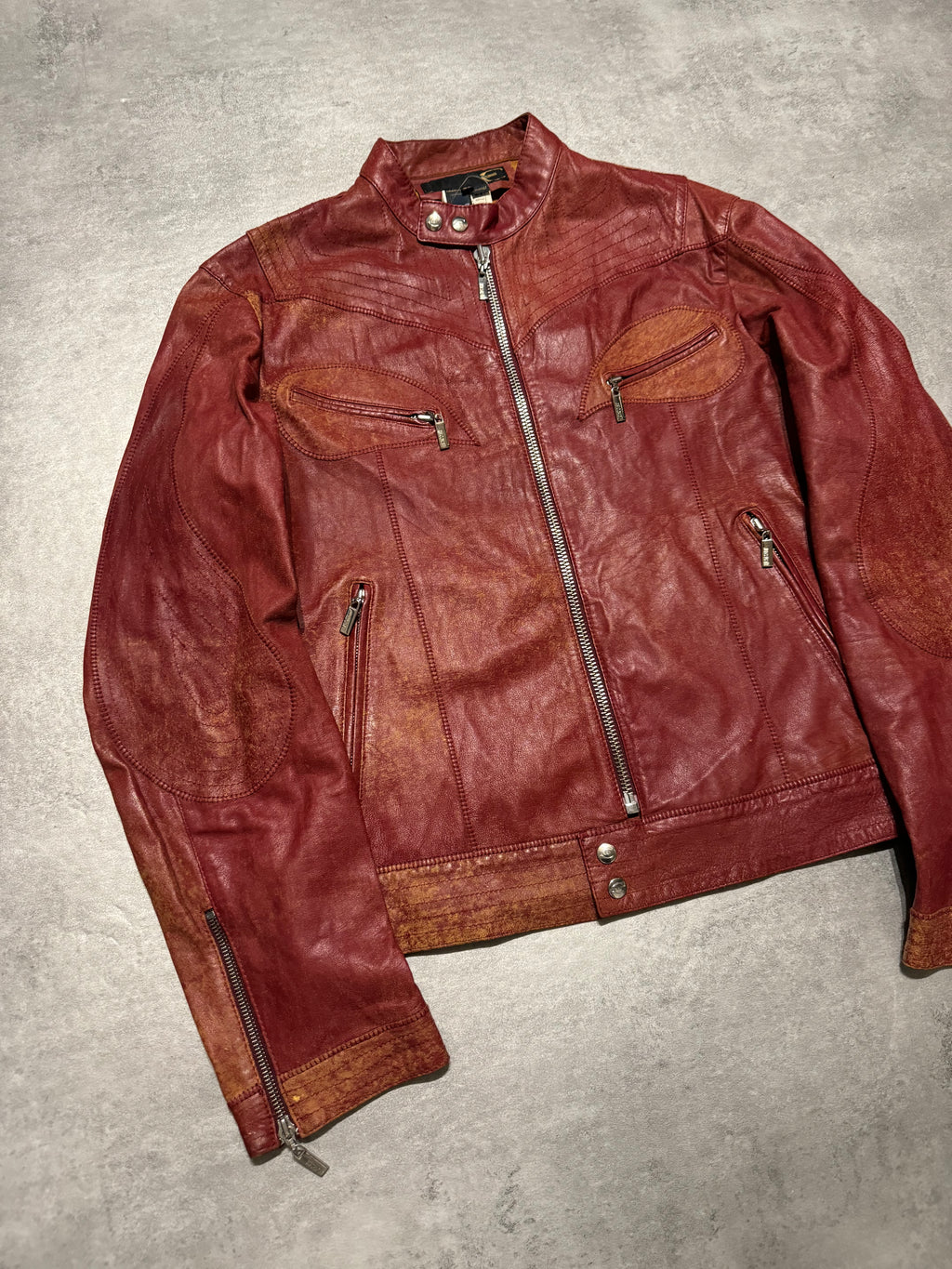 SS2004 Cavalli Sexy Biker Conceptual Leather Jacket  (L) - 11