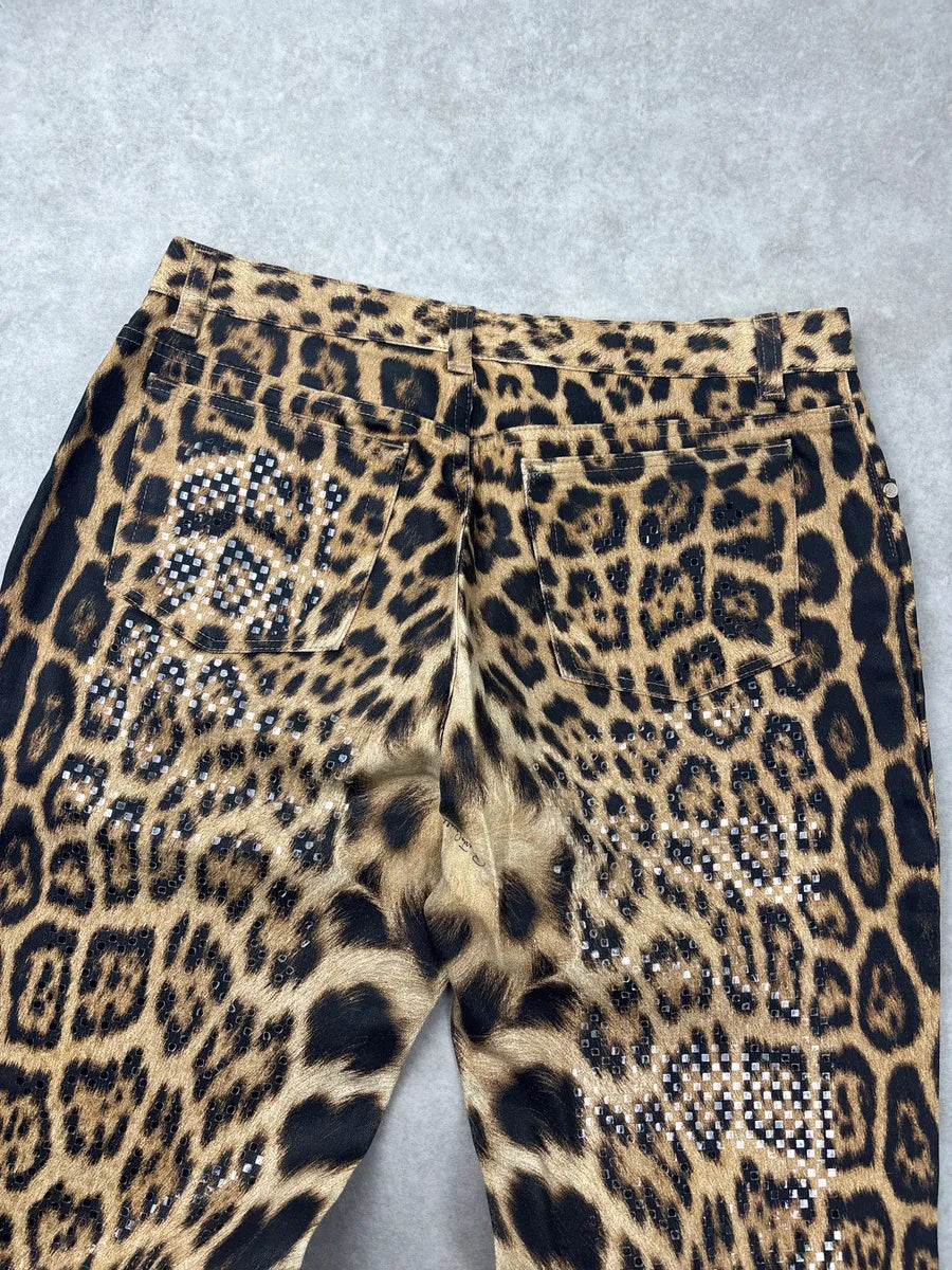 2000s Roberto Cavalli Leopard Sequins Pants CsBiBdcT 9