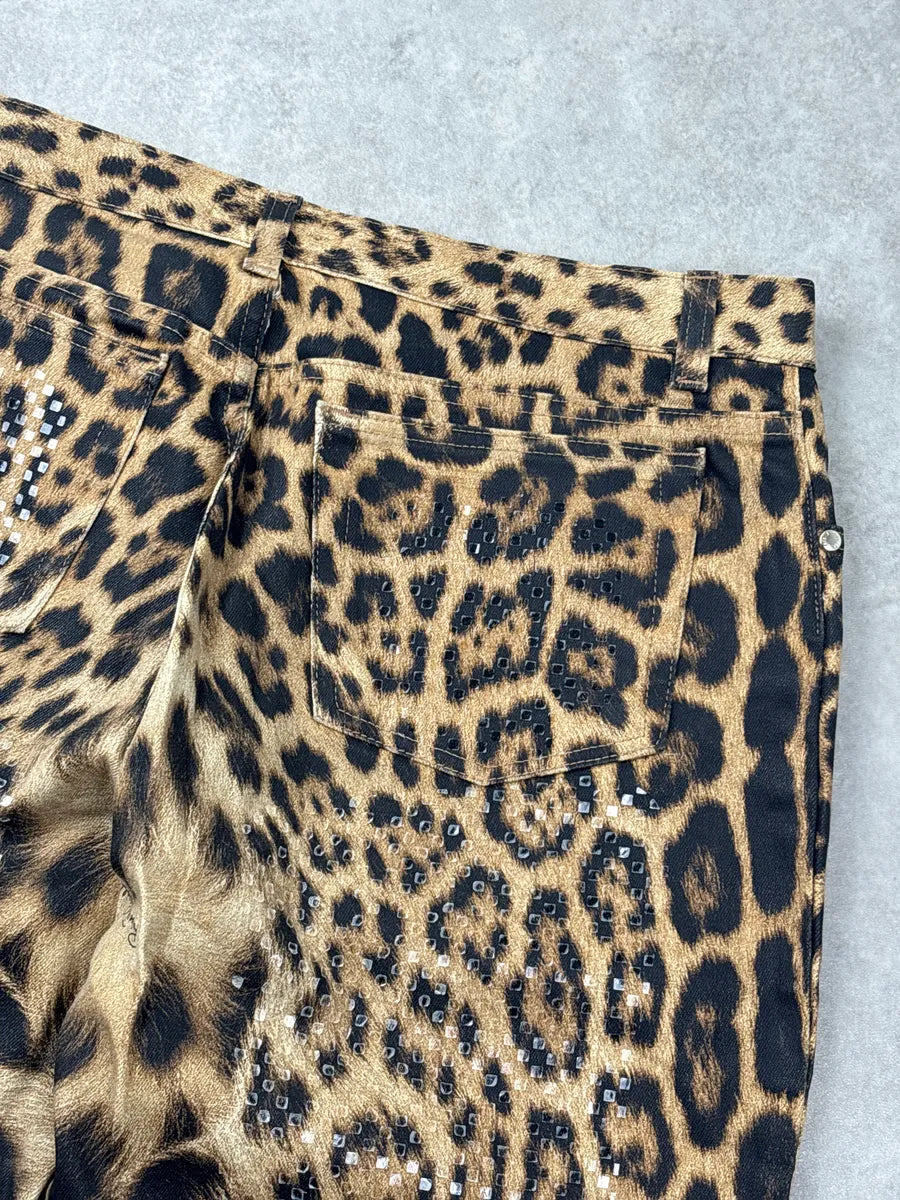 2000s Roberto Cavalli Leopard Sequins Pants CsBiBdcT 10