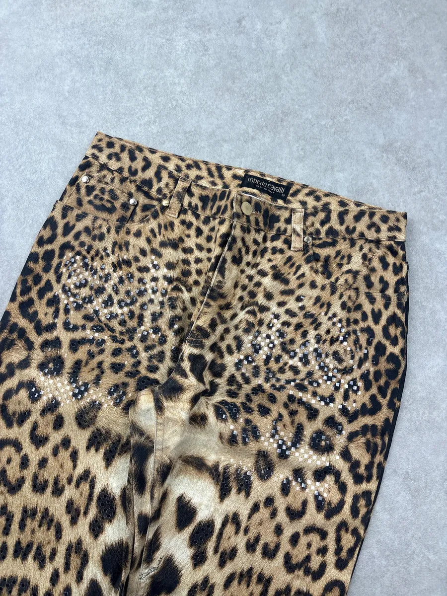 2000s Roberto Cavalli Leopard Sequins Pants CsBiBdcT 6