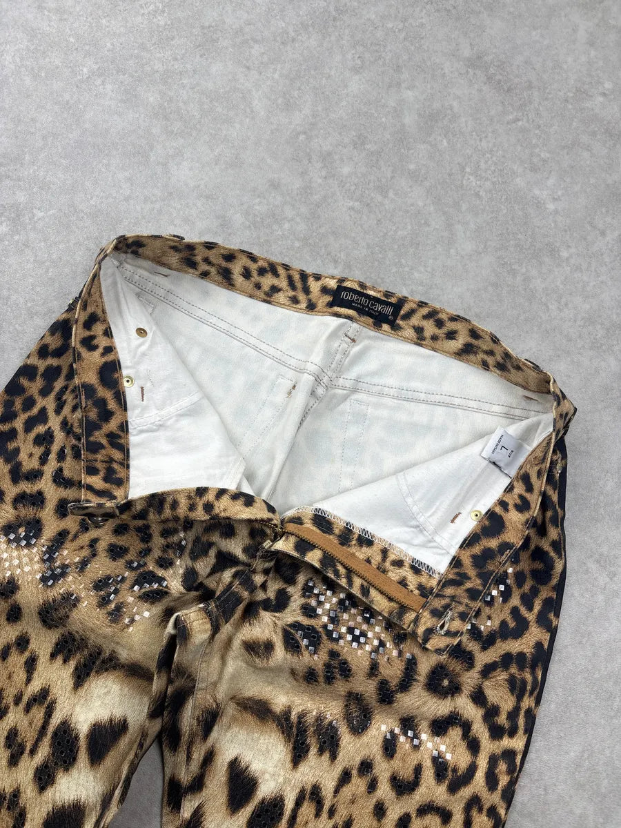 2000s Roberto Cavalli Leopard Sequins Pants CsBiBdcT 8