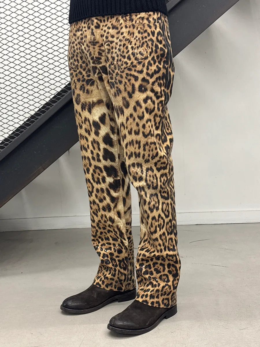 2000s Roberto Cavalli Leopard Sequins Pants CsBiBdcT 2