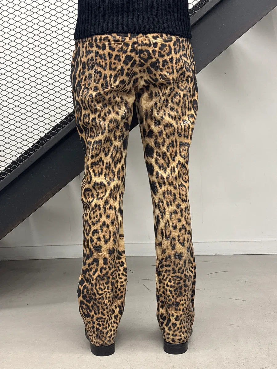 2000s Roberto Cavalli Leopard Sequins Pants CsBiBdcT 3