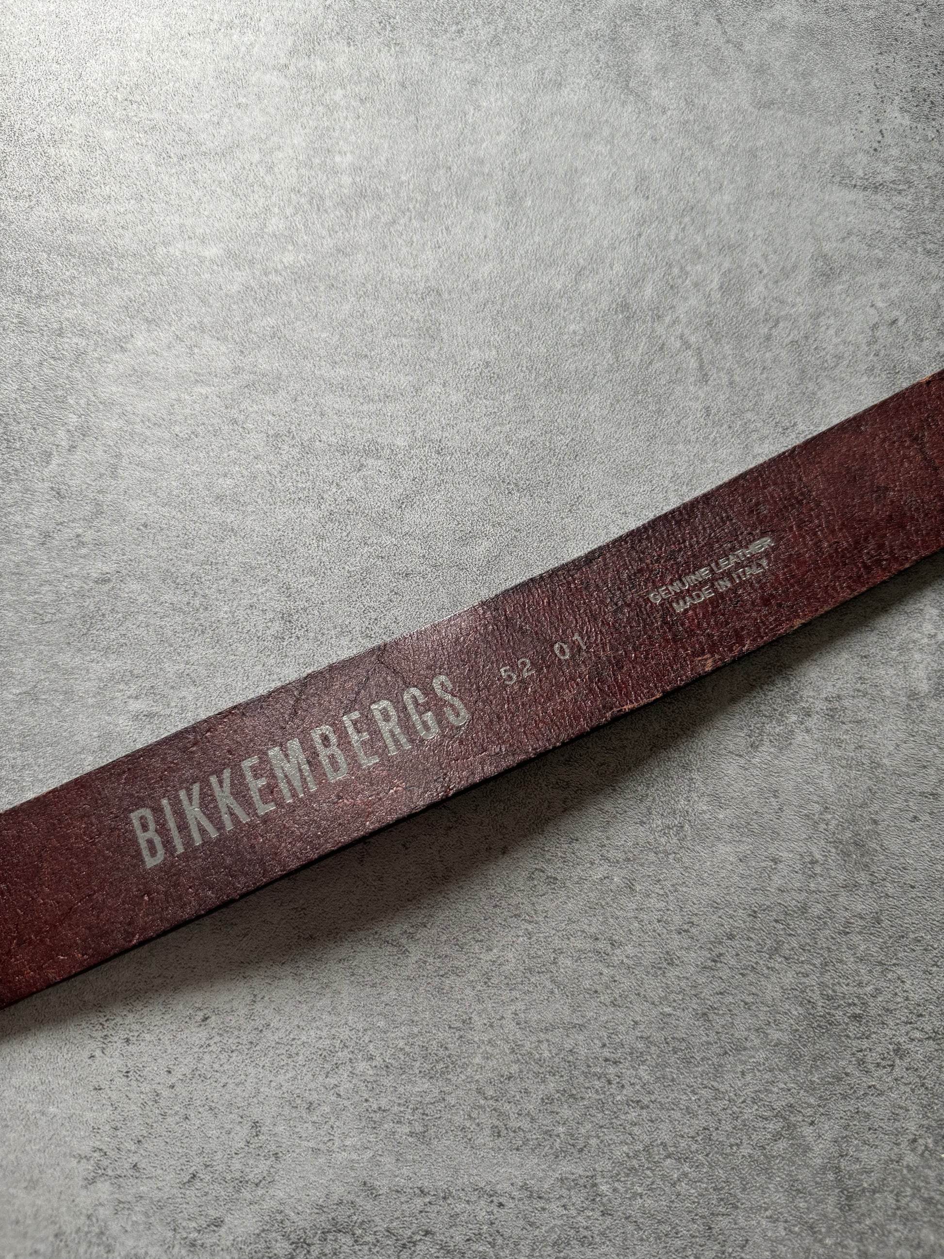 AW2018 Dirk Bikkembergs Brown Power Leather Belt (OS) - 2