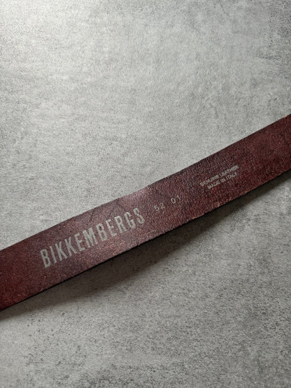 AW2018 Dirk Bikkembergs Brown Power Leather Belt (OS) - 2