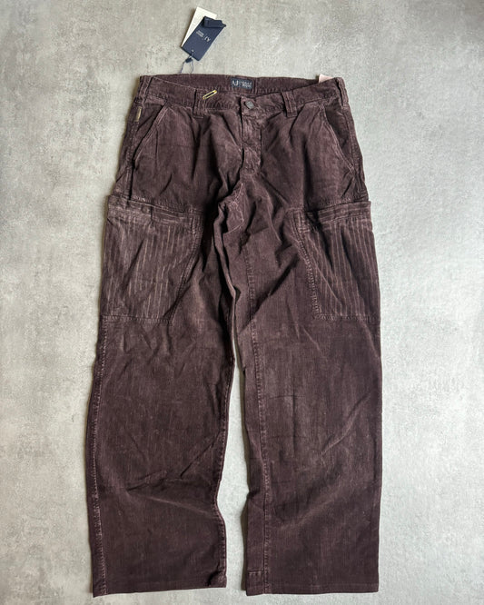 AW2018 Armani Brown Cargo Elevation Cozy Relaxed Pants  (M/L) - 1