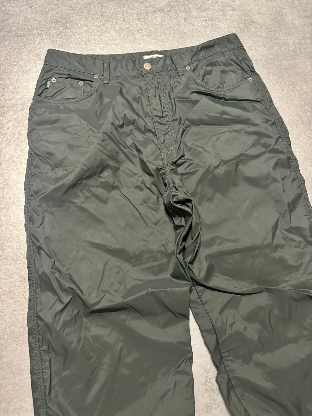2000s Moschino Green Nylon Large Pants (L/XL) - 6