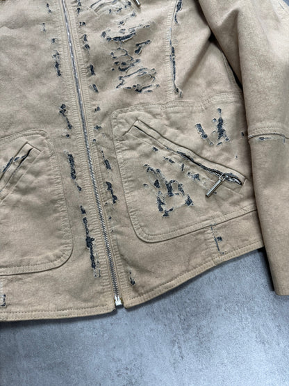 SS2005 Cavalli Apocalyptic Beige Denim Jacket (S)