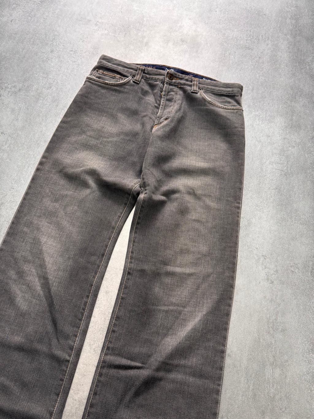 AW2003 Dolce & Gabbana Sun Faded Grey Denim Jeans