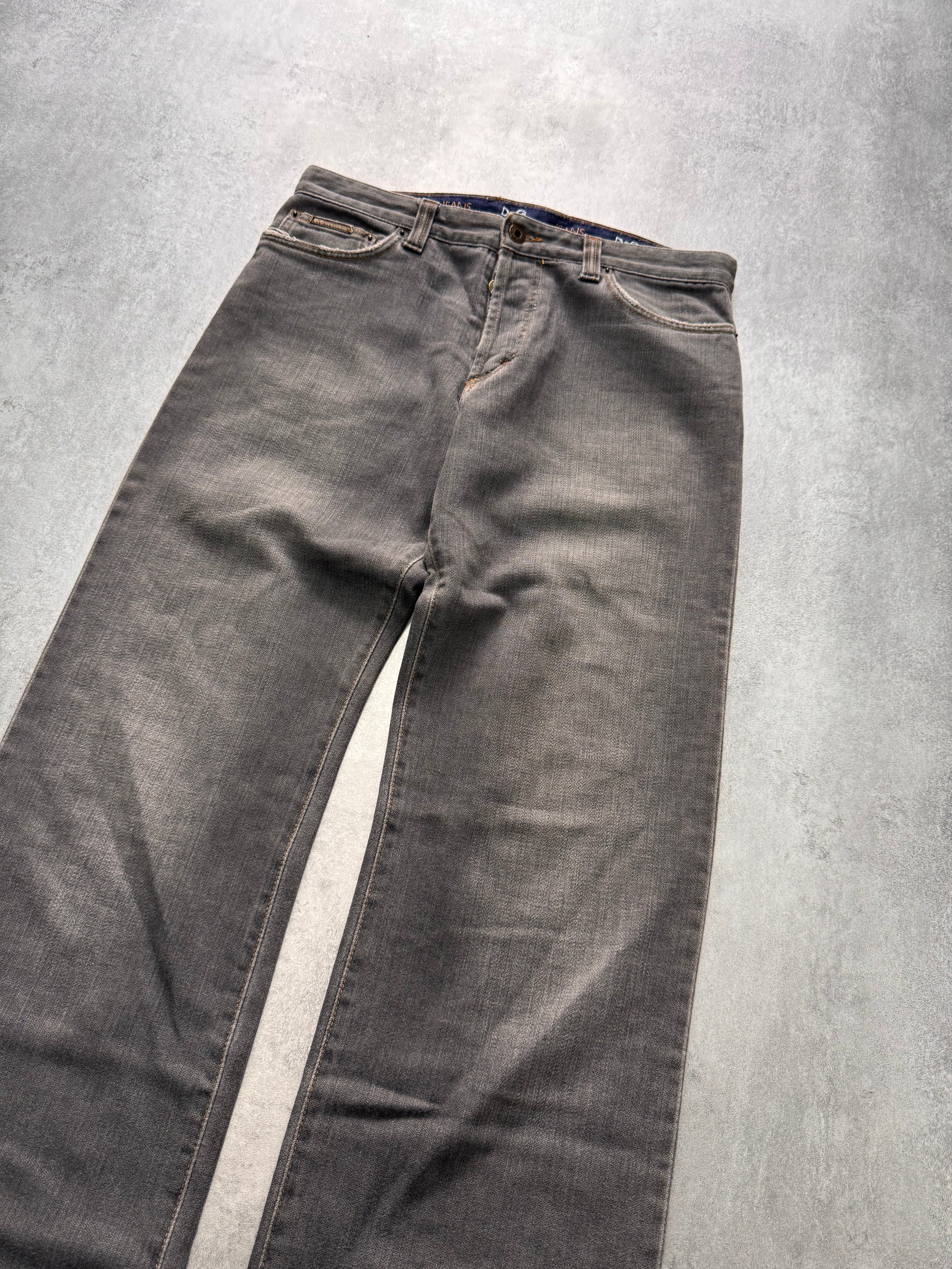 AW2003 Dolce & Gabbana Sun Faded Grey Denim Jeans