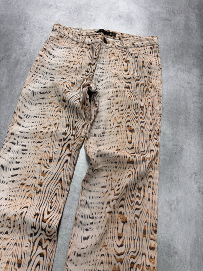 2000s Cavalli White Split Wood Pants (S)