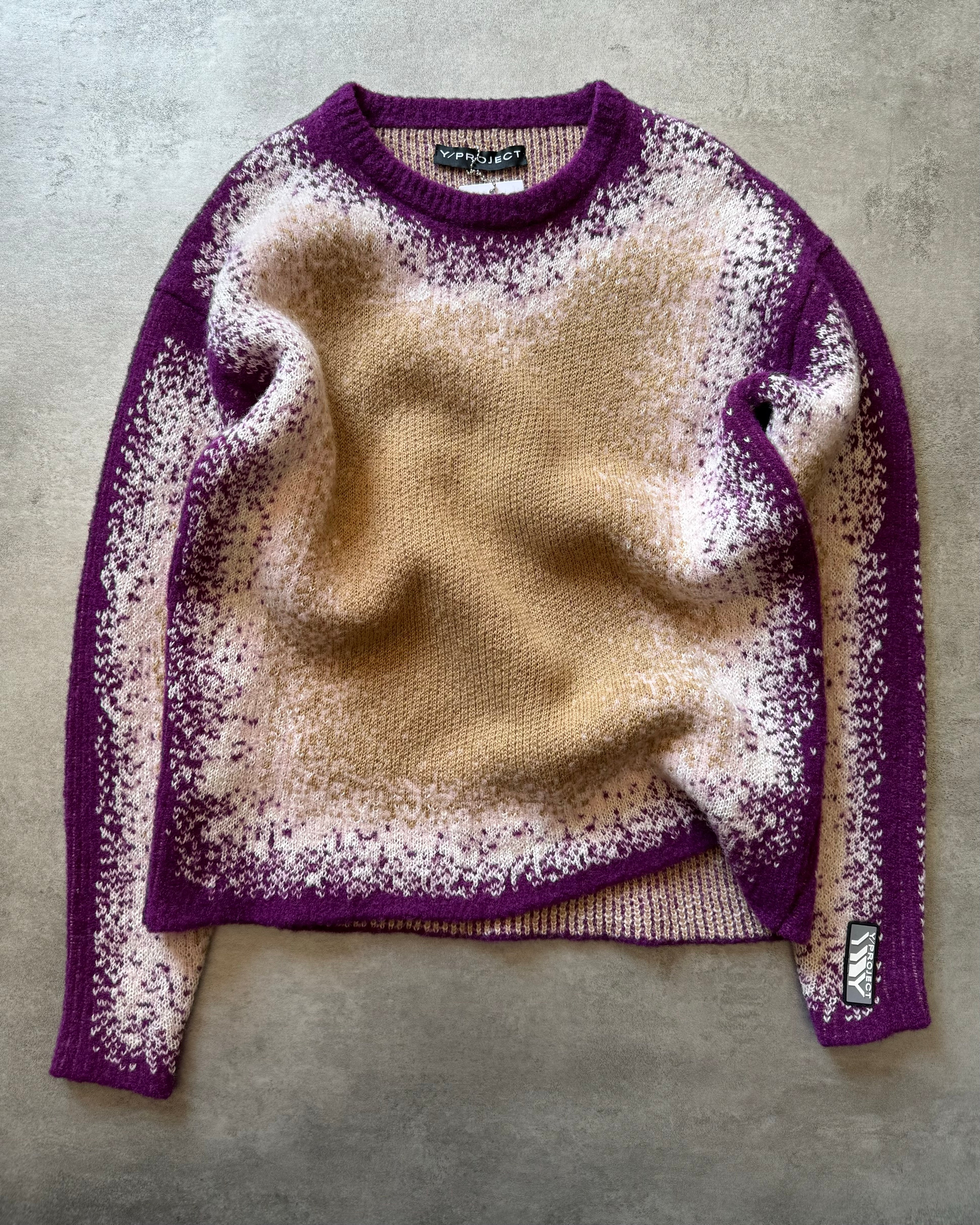 Y/Project Spray-Effect Knitted Gradient Sweater
