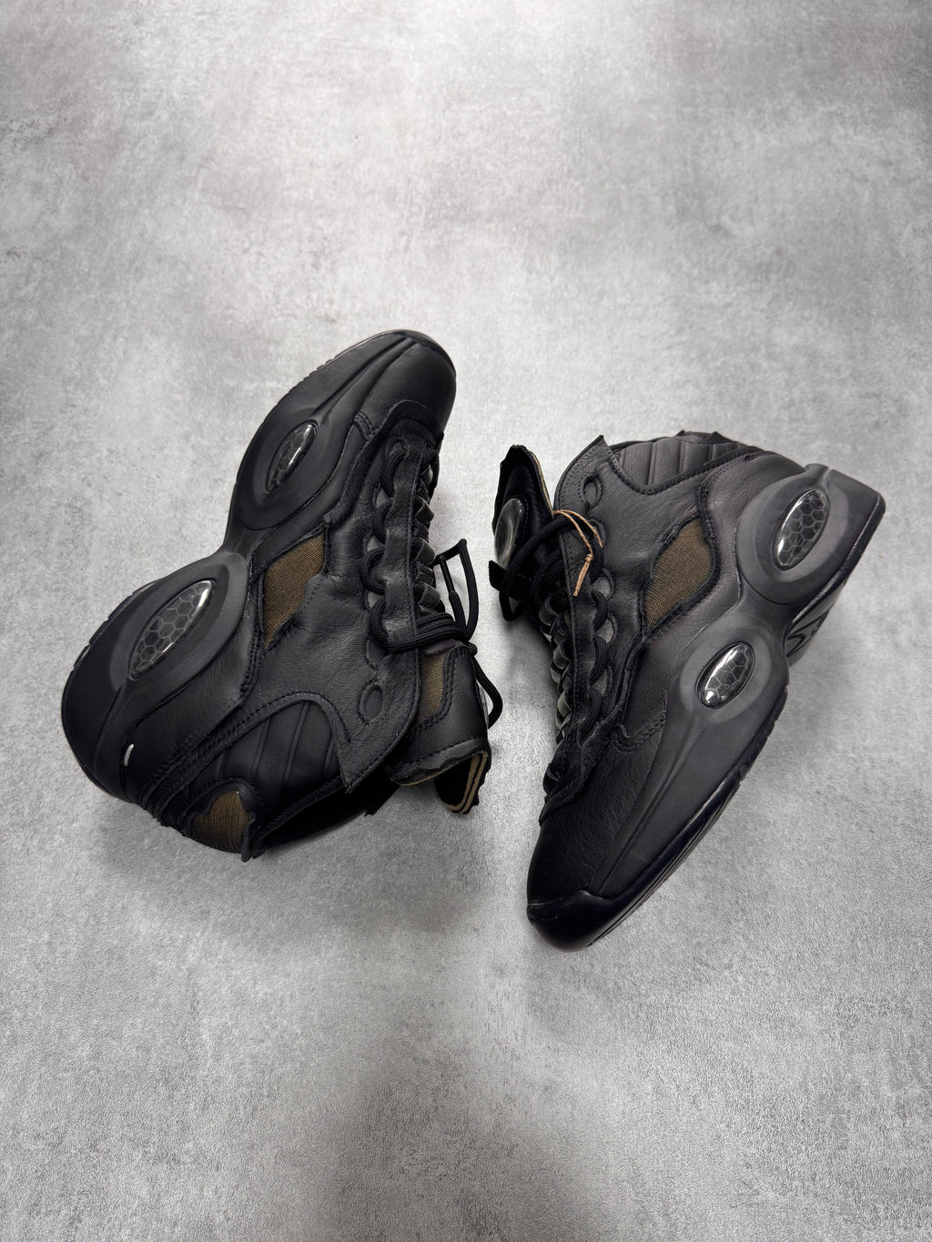 Reebok x Maison Margiela Question Mid Black Sneakers