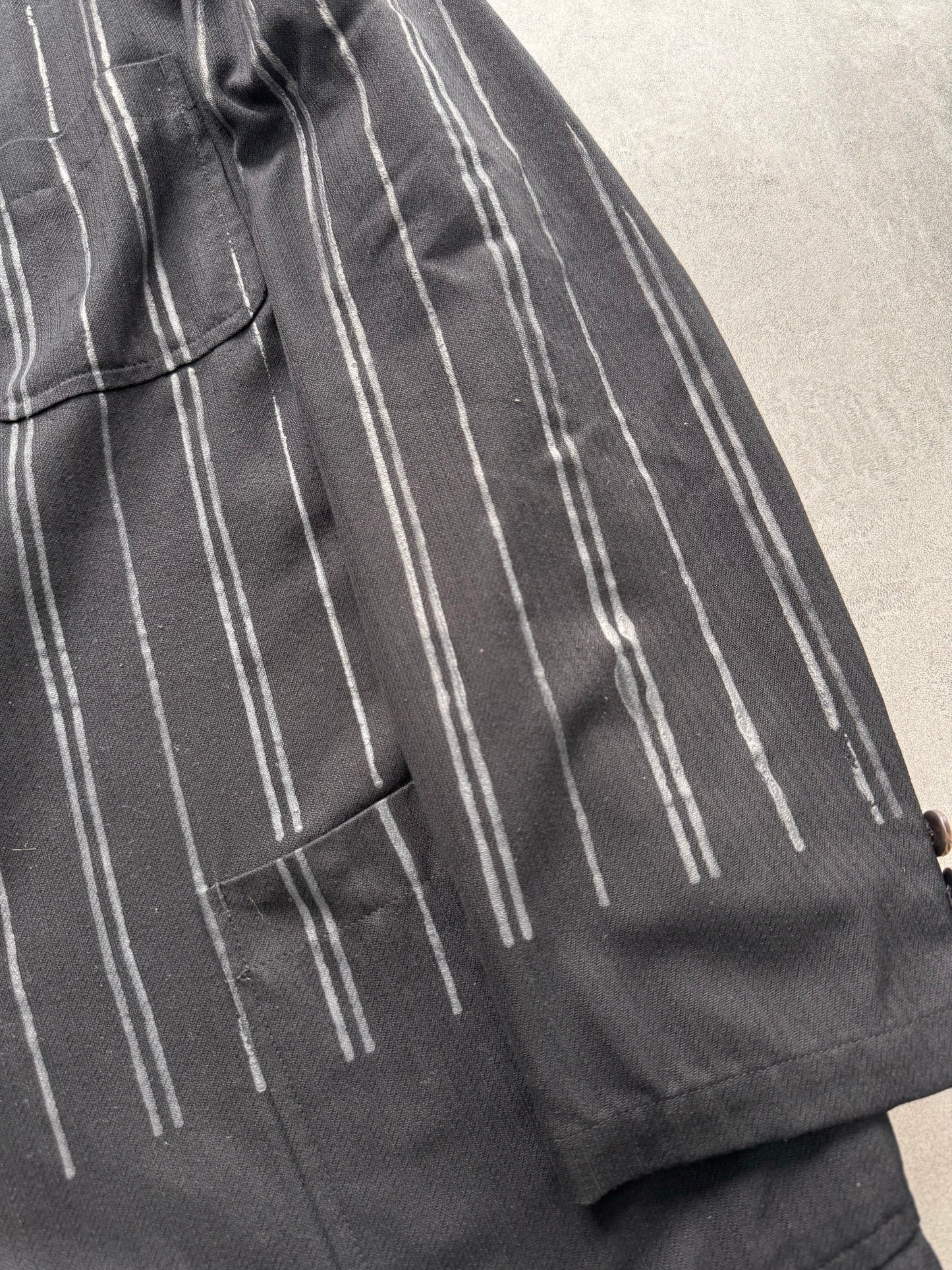 SS2001 Comme Des Garçons Homme Stripes Printed Suit Jacket (M)