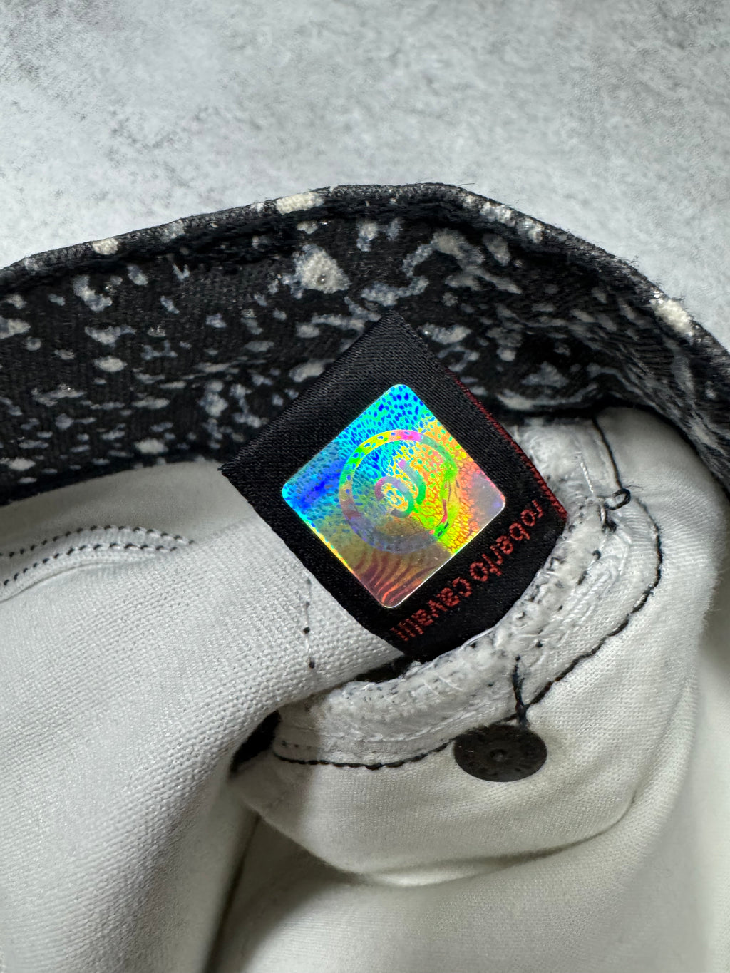 2000s Roberto Cavalli Galaxy White Expansion Pants