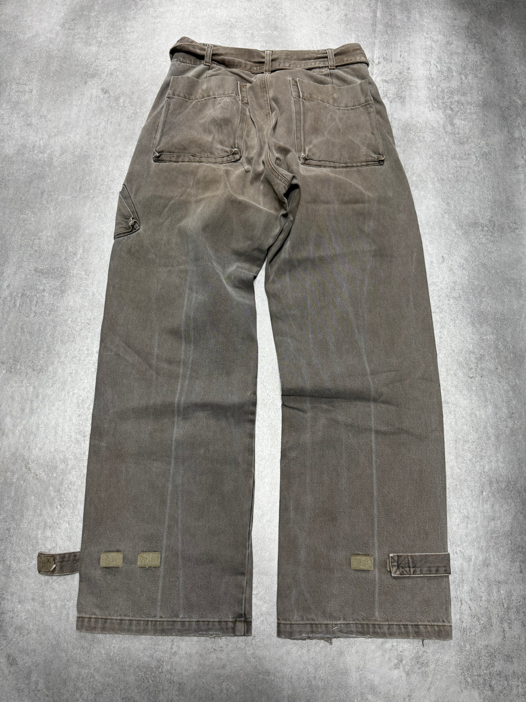 2000s Armani Grey Denim Cargo Jeans