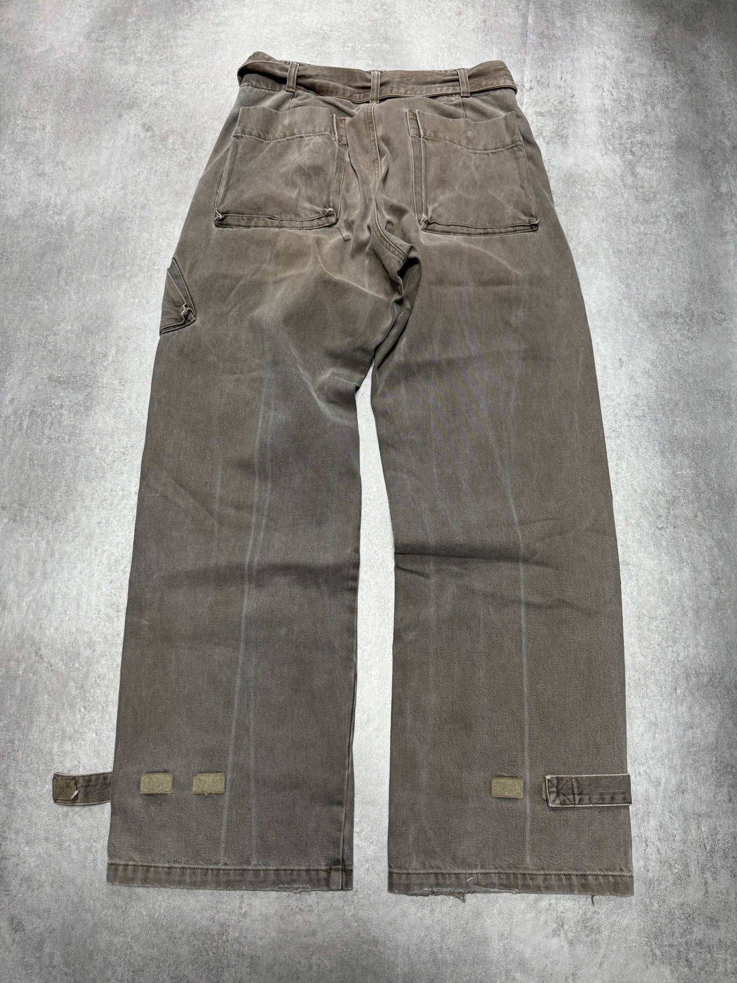 2000s Armani Grey Denim Cargo Jeans (S)