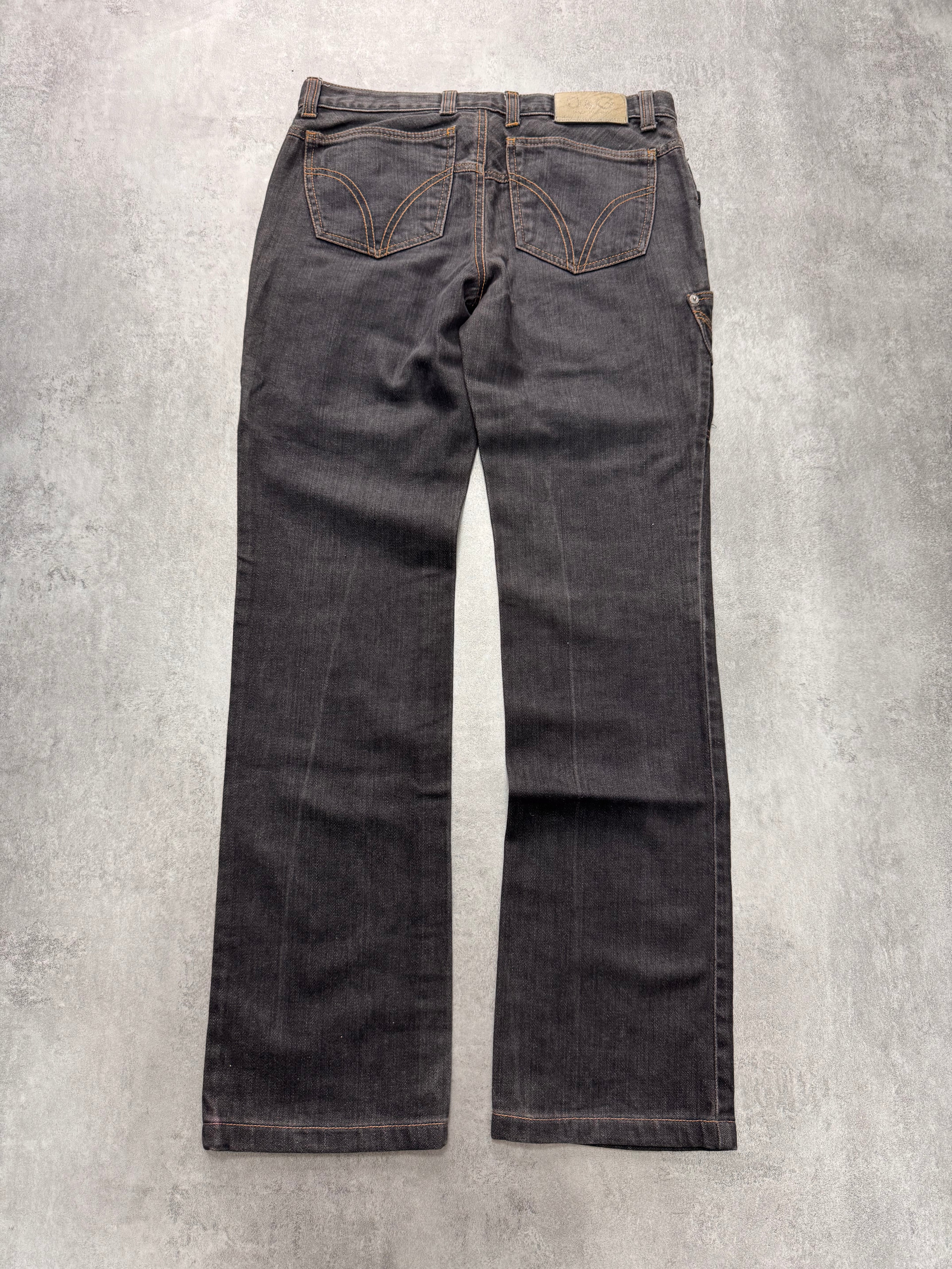 AW2003 Dolce & Gabbana Grey Raw Denim Jeans