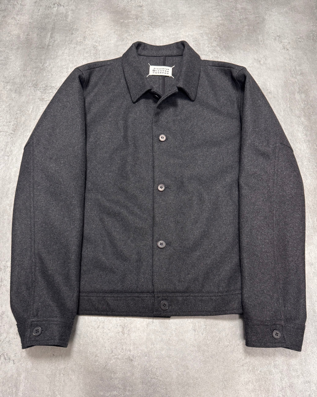 Maison Margiela Grey Wool Minimalist Jacket