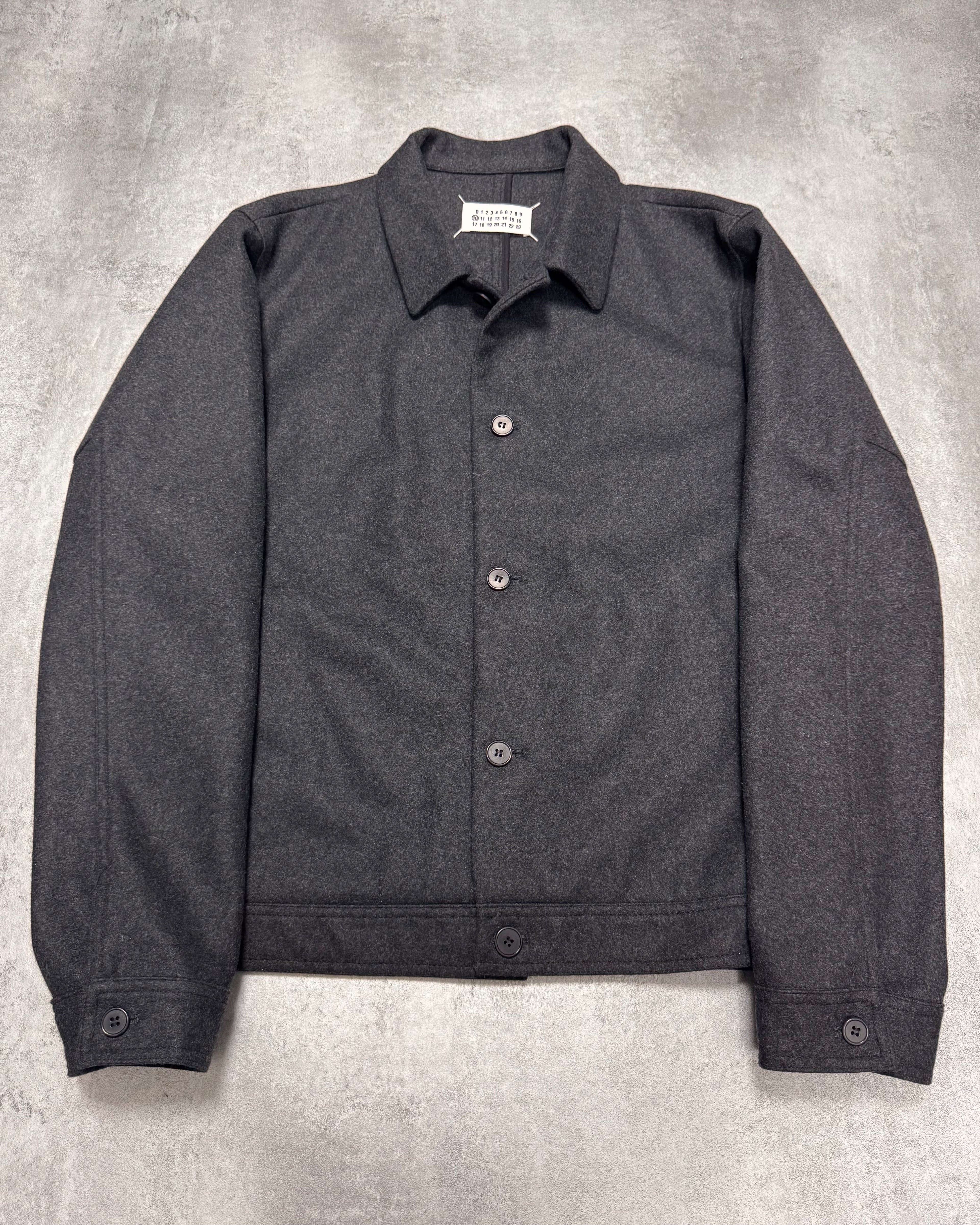 Maison Margiela Grey Wool Minimalist Jacket