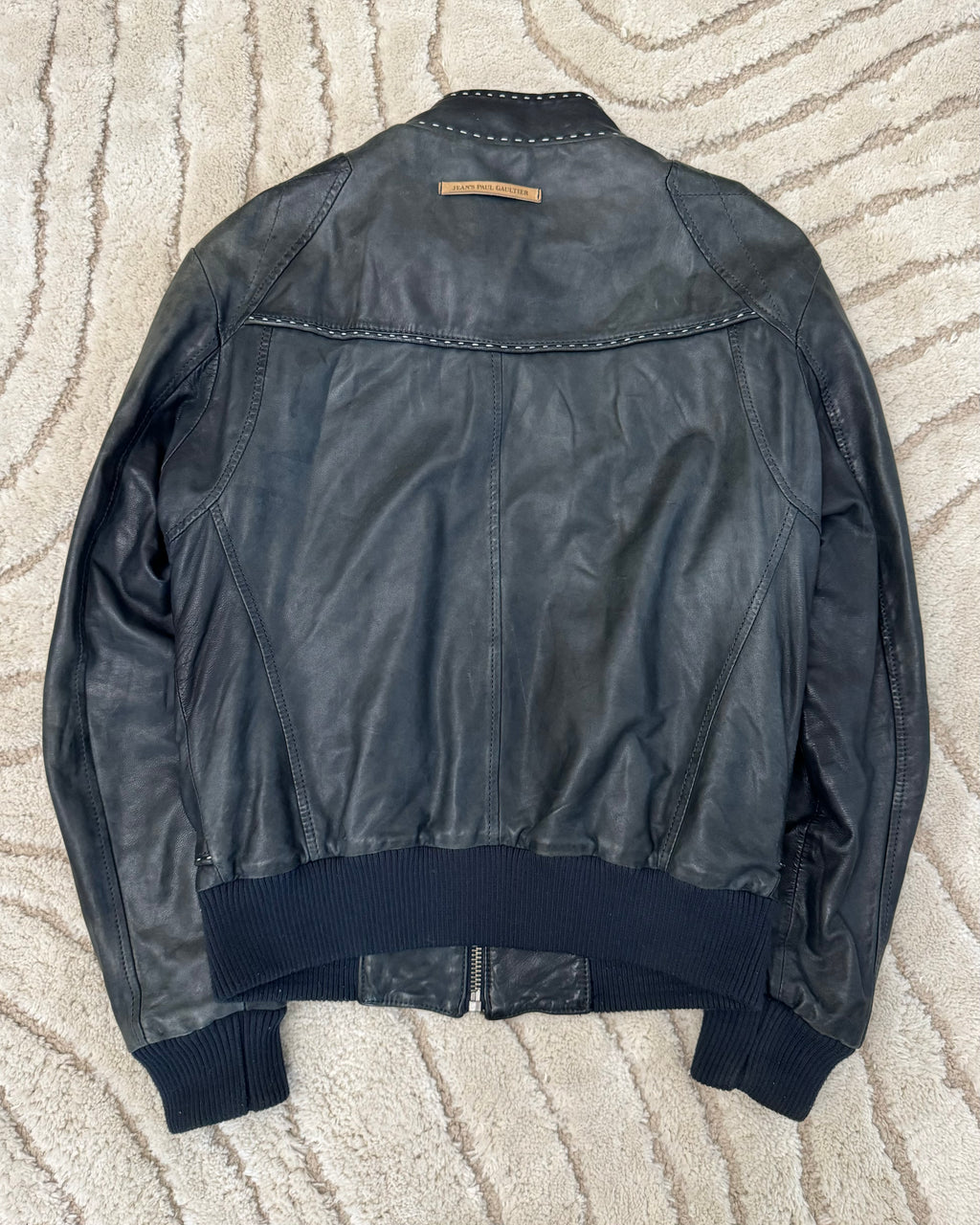 2000年代 ジャンポール・ゴルチエ レザーボンバージャケット(S/M)