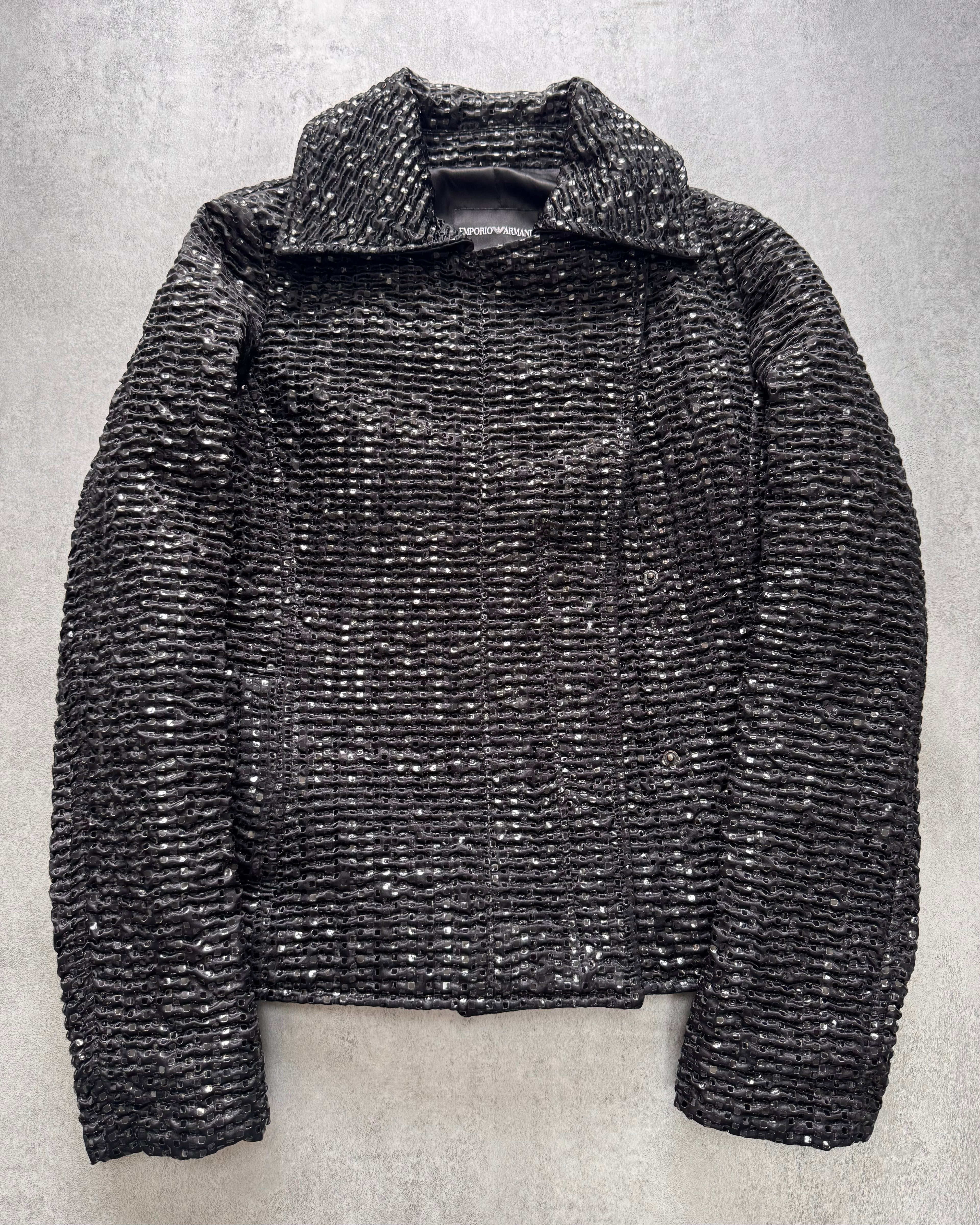 FW2008 Emporio Armani Black Screens Jacket