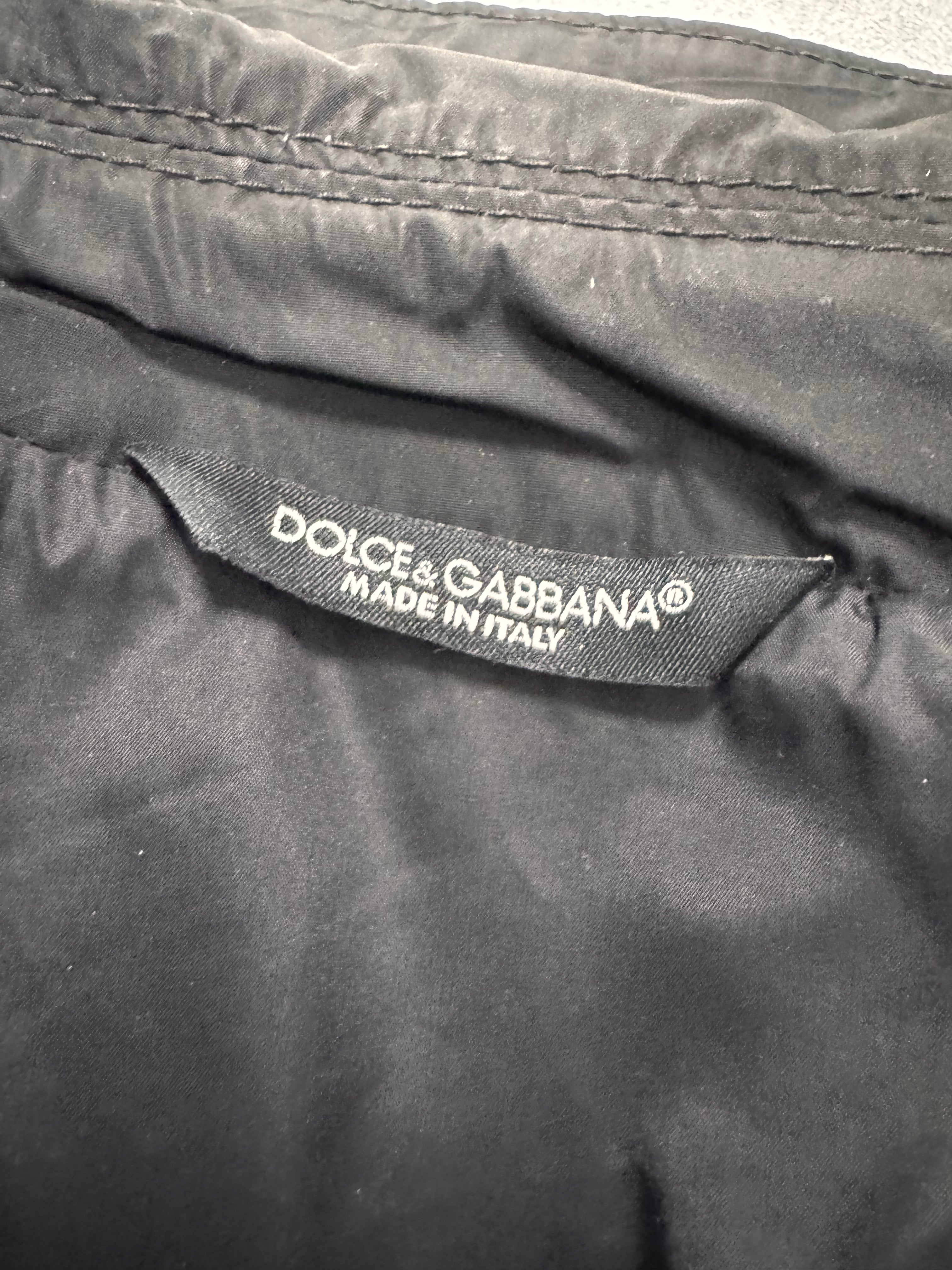 2000s Dolce & Gabbana Black Nylon Zip Jacket