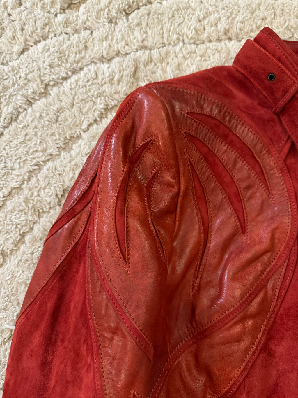SS2009 Cavalli Geometrical Studded Leather Jacket (XS)